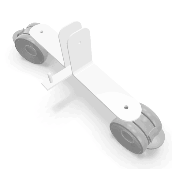Pied stabilisateur Roulettes (BLANC)