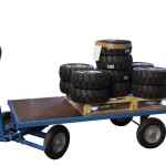 Chariot avant train pivotant, 1600 x 800 mm, roues CC, 1000 kg