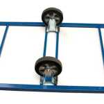 Plateau roulant charges longues, 1600 x 800 mm, roues losange, 1200 kg