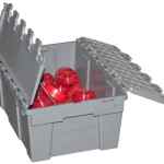 Bac plastique emboitable 600x400x250 mm avec couvercle