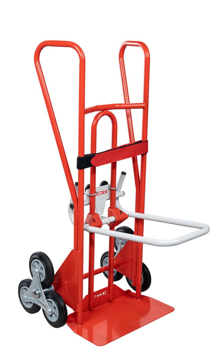Diable porte-chaises bavette réglable poignées fermées roues étoile CC 250/70 kg – Image 2