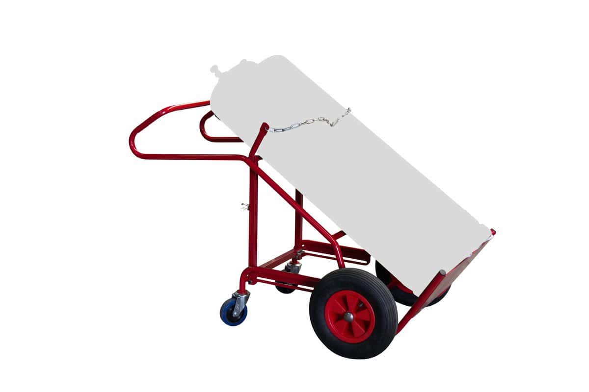Diable DBA 2 bouteilles avec béquille roues CC 250 kg