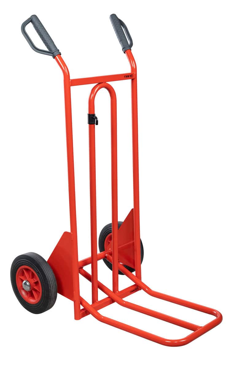 Diable poignées à garde bavette repliable roues CC 250 kg