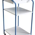 Pupitre avec rangement, 2 étagères, à roulettes, 150 kg