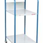 Pupitre à plan inclinable, 2 étagères, à roulettes, 150 kg