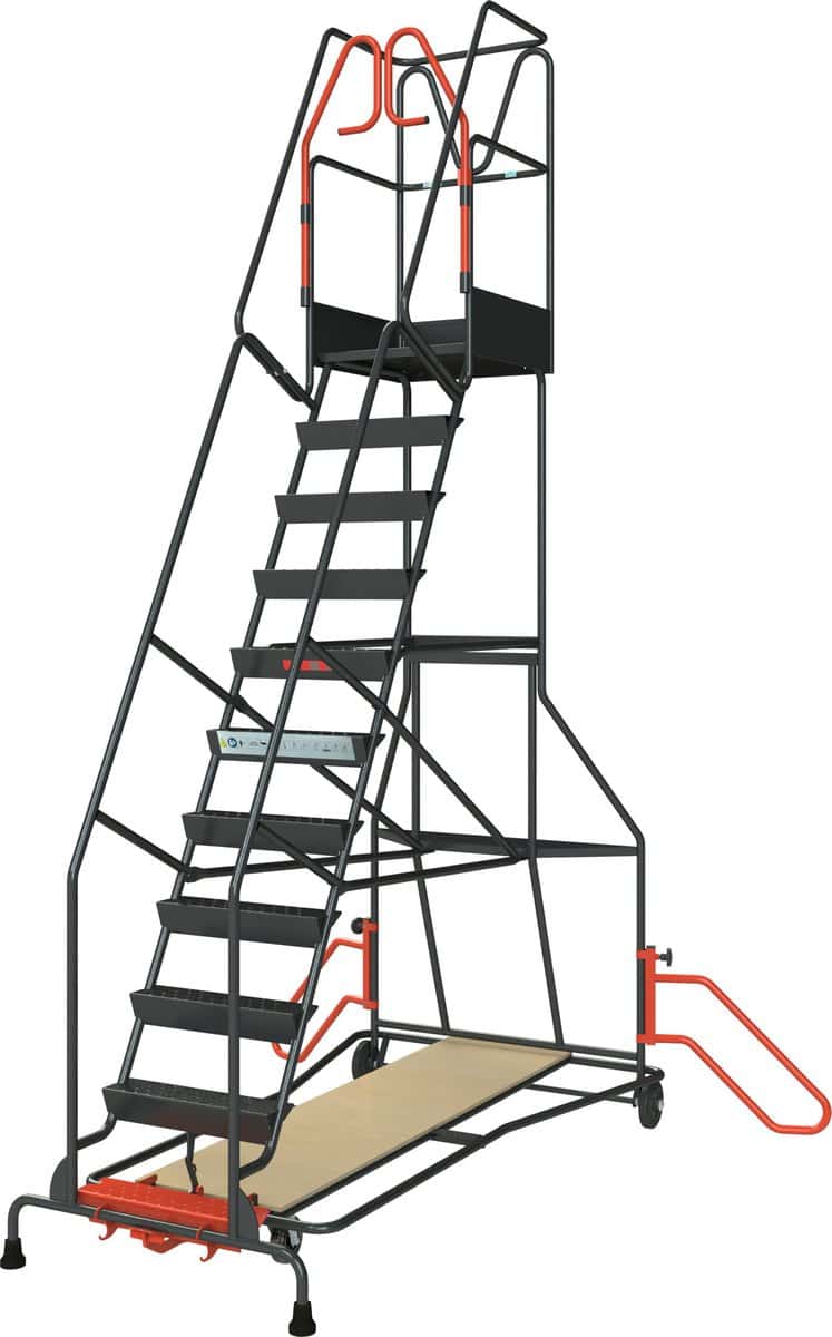 Escabeau à immobilisation automatique, 11 marches, 150 kg