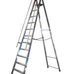 Escabeau aluminium repliable, 13 marches, 150 kg
