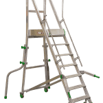 Plateforme de magasinage aluminium, 3 marches, 150 kg