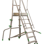 Plateforme de magasinage aluminium, 5 marches, 150 kg