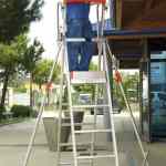 Plateforme de travail aluminium repliable, 3 marches, 150 kg