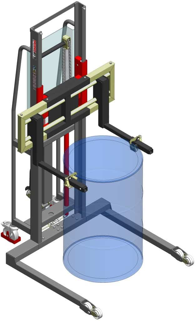 Gerbeur Levfix manuel 600 kg encadrant pinces en couple