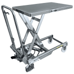 Table élévatrice manuelle inox 304 Bishamon®, 150 kg