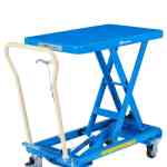 Table élévatrice manuelle Bishamon® simple ciseaux, 800 kg