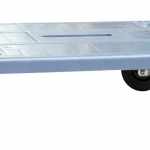 Plateau roulant polypropylène sans rebord, 600 x 400 mm, roues CC, 210 kg