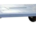 Plateau roulant polypropylène sans rebord, 600 x 400 mm, roues NY, 350 kg