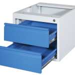 2 tiroirs 460 x 660 x 380 mm pour plateau 1060 x 680 mm
