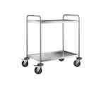 Desserte inox 304 L, 2 plateaux, 800 x 500 mm, 120 kg