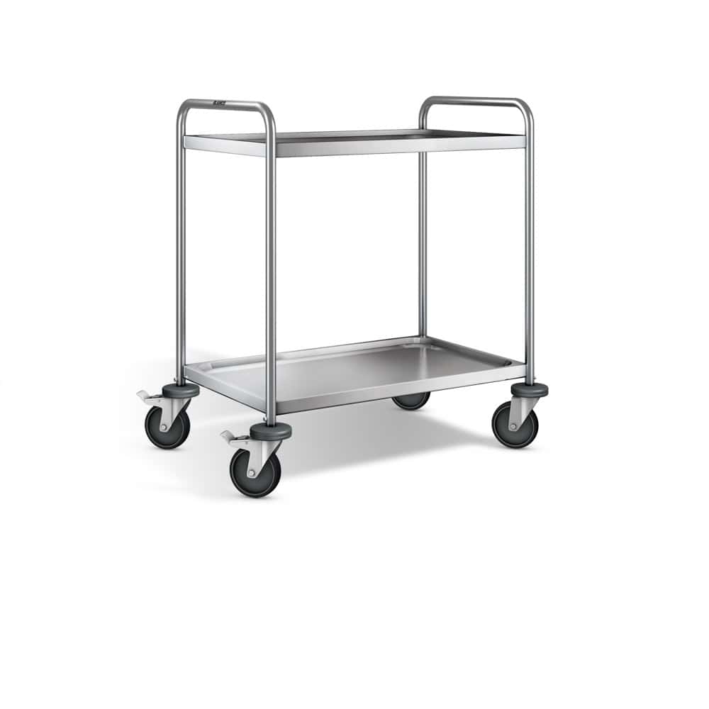 Desserte inox 304 L, 2 plateaux, 800 x 500 mm, 120 kg – Image 2