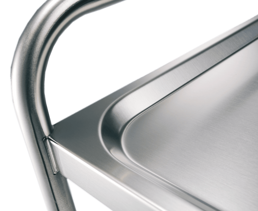 Desserte inox 304 L, 2 plateaux, 800 x 500 mm, 120 kg – Image 3