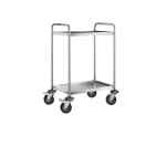 Desserte inox 304 L, 2 plateaux, 600 x 400 mm, 120 kg