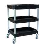 Desserte 3 plateaux bacs, 645 x 410 mm, 180 kg