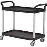 Desserte 2 plateaux plastique, 915 x 520 mm, 250 kg