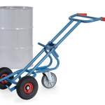 Diable à fûts 1071 charge 300 kg avec roue d'appui