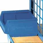 Bac de stockage en polypropylène bleu