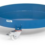 Rouleur pour fûts 200 L avec cuvette acier étanche