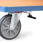 2 roues pivotantes avec blocage directionnel