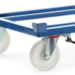 1 roue pivotante avec blocage directionnel