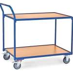 Servante 300 kg, 2 plateaux avec barres de poussée