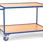 Servante 300 kg, 2 plateaux avec barres de poussée
