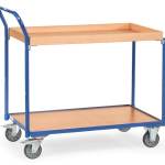 Servante 250 kg, 2 plateaux dont 1 à rebords