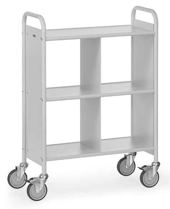 Chariot de bureau gris avec séparation