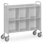 Chariot de bureau gris, cloison + séparations
