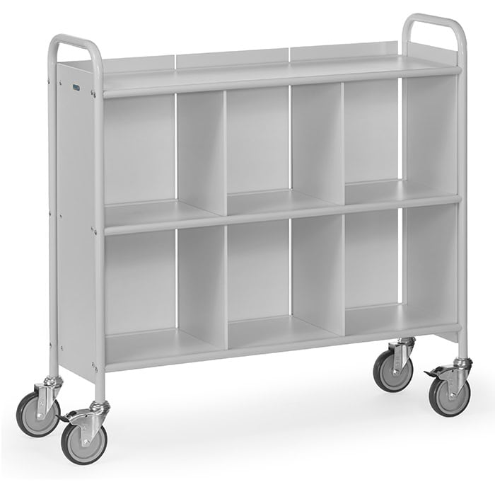 Chariot de bureau gris, cloison + séparations