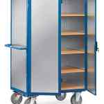 Chariot fermé, revêtement alu avec serrure