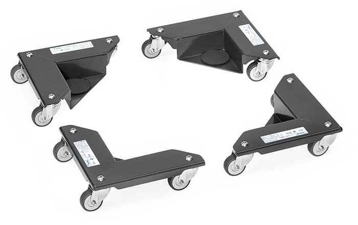 Coins roulants, charge 150 kg. 1 set = 4 coins