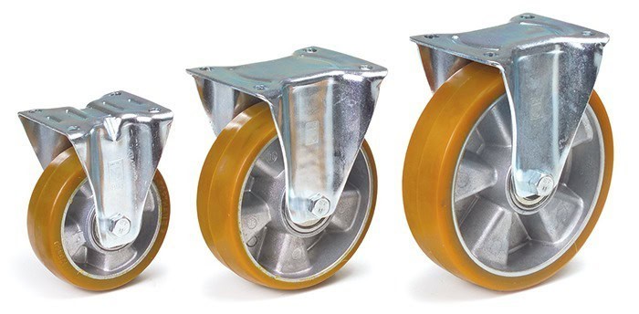 Roue fixe à bandage polyuréthane