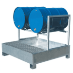 Bac Rétention Galva Chaud 2fûts couchés 639l