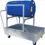 Bac Rétention Mobile Galva Chaud 1fût couché 220l