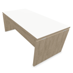 BUREAU XENION (BLANC / WALNUT AMBRE)