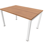 BUREAU SIMPLE OPTIM' (BL / NOYER NATUREL) 120x80