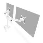 Support écran double (BLANC)