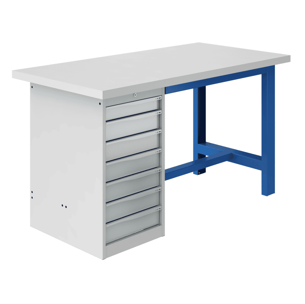 Etabli SI pour Coffre h675 Fixe - Plateau Mélaminé MELA38 l2000 p750 Départ