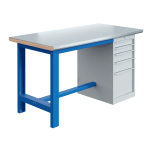 Etabli SI Fixe - Plateau Multiplis Inox INOX42 l2400 p1000 Départ