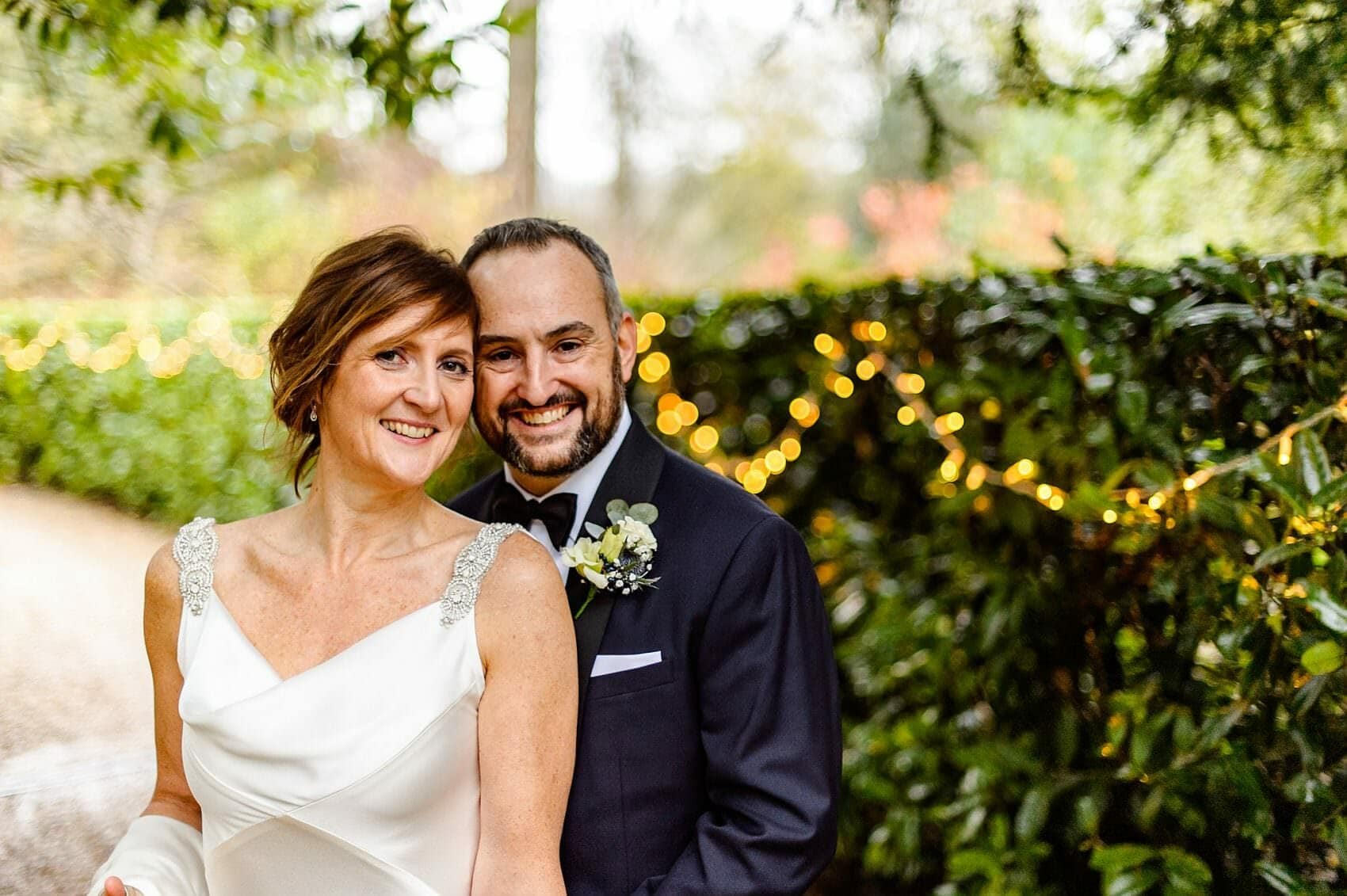 bride and groom Larmer Tree wedding