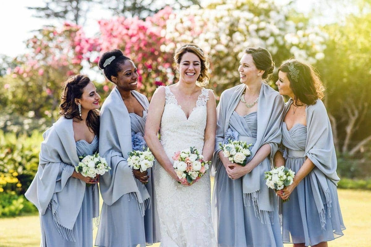 Bridesmaids by Studland bay house wedding photographer