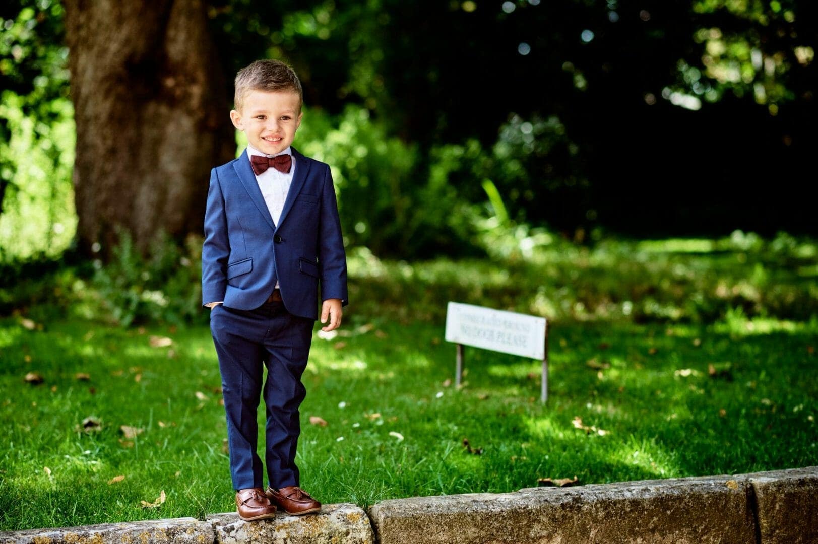 Page boy at Dorset wedding